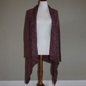 NEW Lucky Brand Burgundy Asymmetrical Cardigan